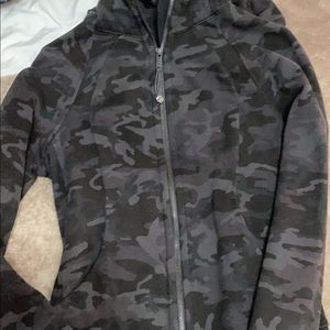 Lululemon black camo scuba zip up